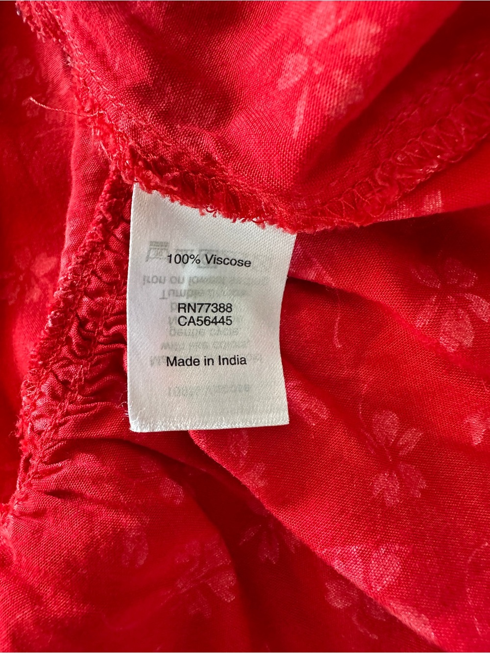 J. Crew Mercantille 100% Viscose Red Floral Cap-Sleeve Wrap Mini Dress size 2 - Picture 11 of 16